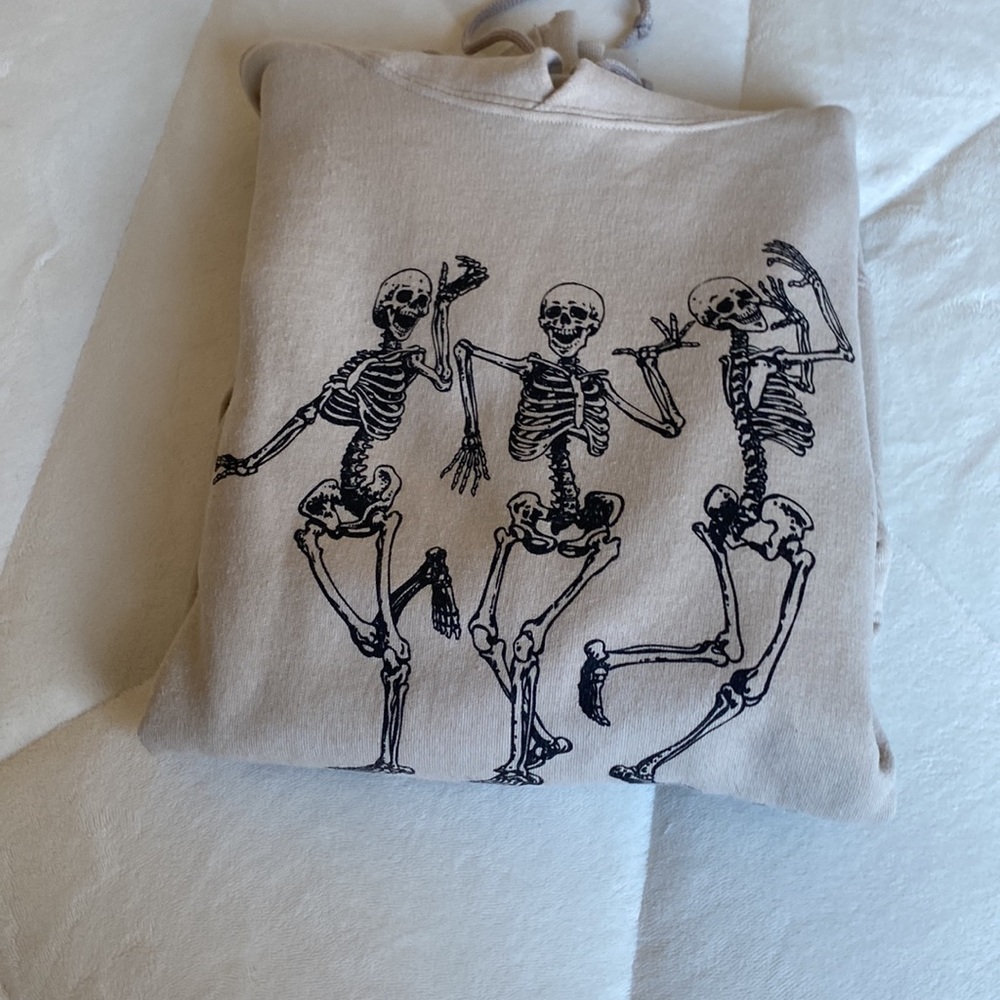 Tan Skeleton Hoodie